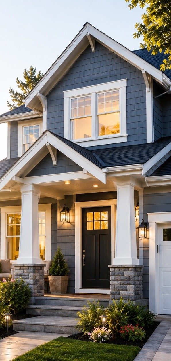 Illustrative homebuyers holding new-home keys beside moving boxes
