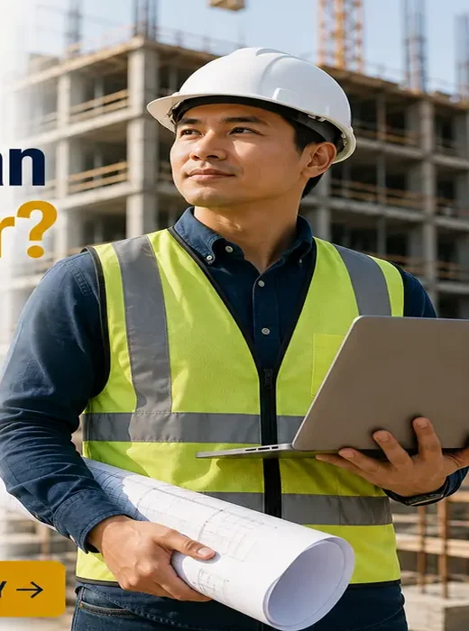 Engineer at a construction site