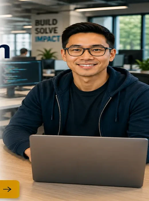 Technology professional in a modern office